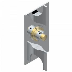 G04-5400BE Накладка с ручкой регулировки температуры и двумя маховиками для термостатического смесителя 5400AE Thg-paris Pure Хром/золото