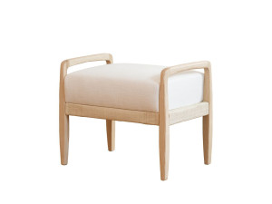 Подставка для ног из дерева и рафии