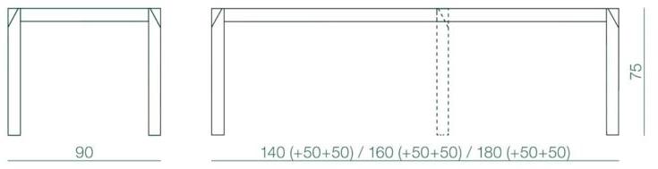 Bedont Прямоугольный раздвижной деревянный стол sun-id-1470245 - Вид №5