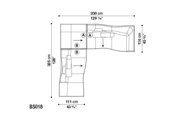 Угловой диван из ткани B&B Italia ARCH-00127003 - Вид №30