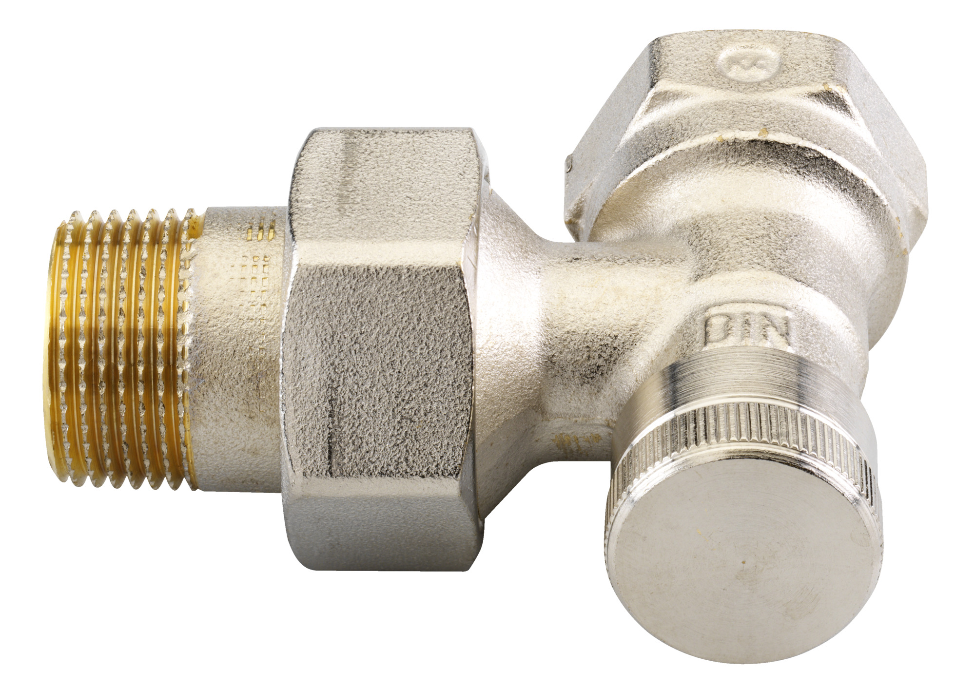 Danfoss Клапан RLV для бокового присоединения к радиатору RLV-CX Клапан запорный Ду 15, угл., хром 003L0273  - Вид №5