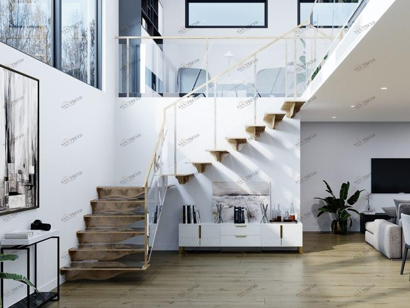 Siller Treppen Г-образная консольная лестница из стали Cubus sun-id-1354310