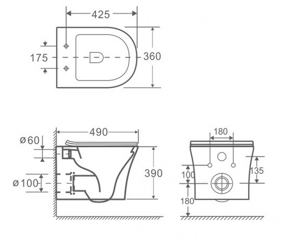 2619E Унитаз подвесной LAB.Space  - Вид №1