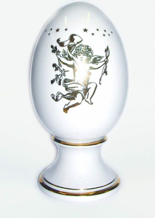 10638165 Мануфактуры Гарднеръ в Вербилках Яйцо пасхальное Ангелы Фарфор, Керамика 