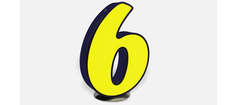 007028 Светильник цифра 6 Delightfull Graphic - Вид №3