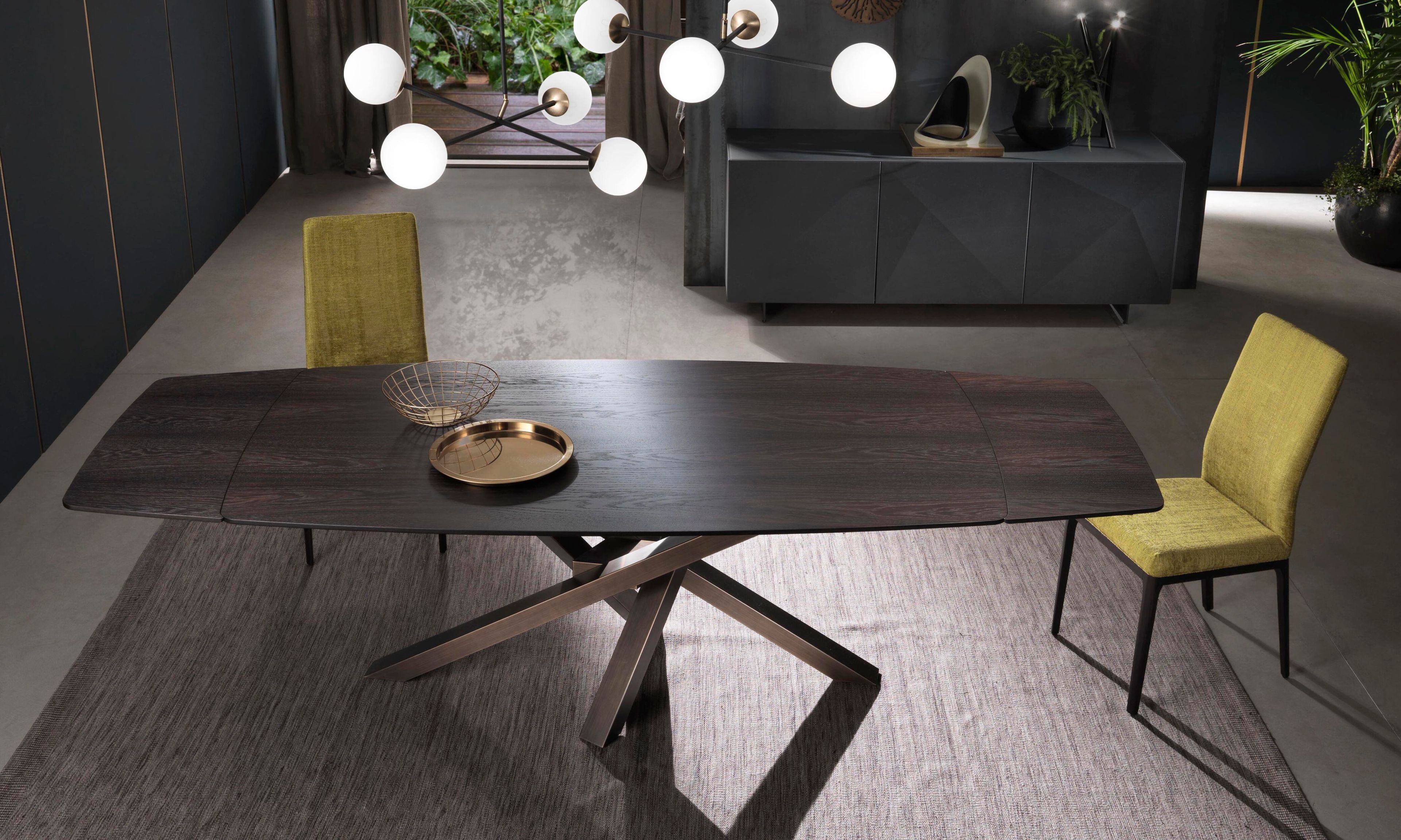 Фиксированный и выдвижной стол с деревянной столешницей RIFLESSI Shangai ARCH-00062136 - Вид №1