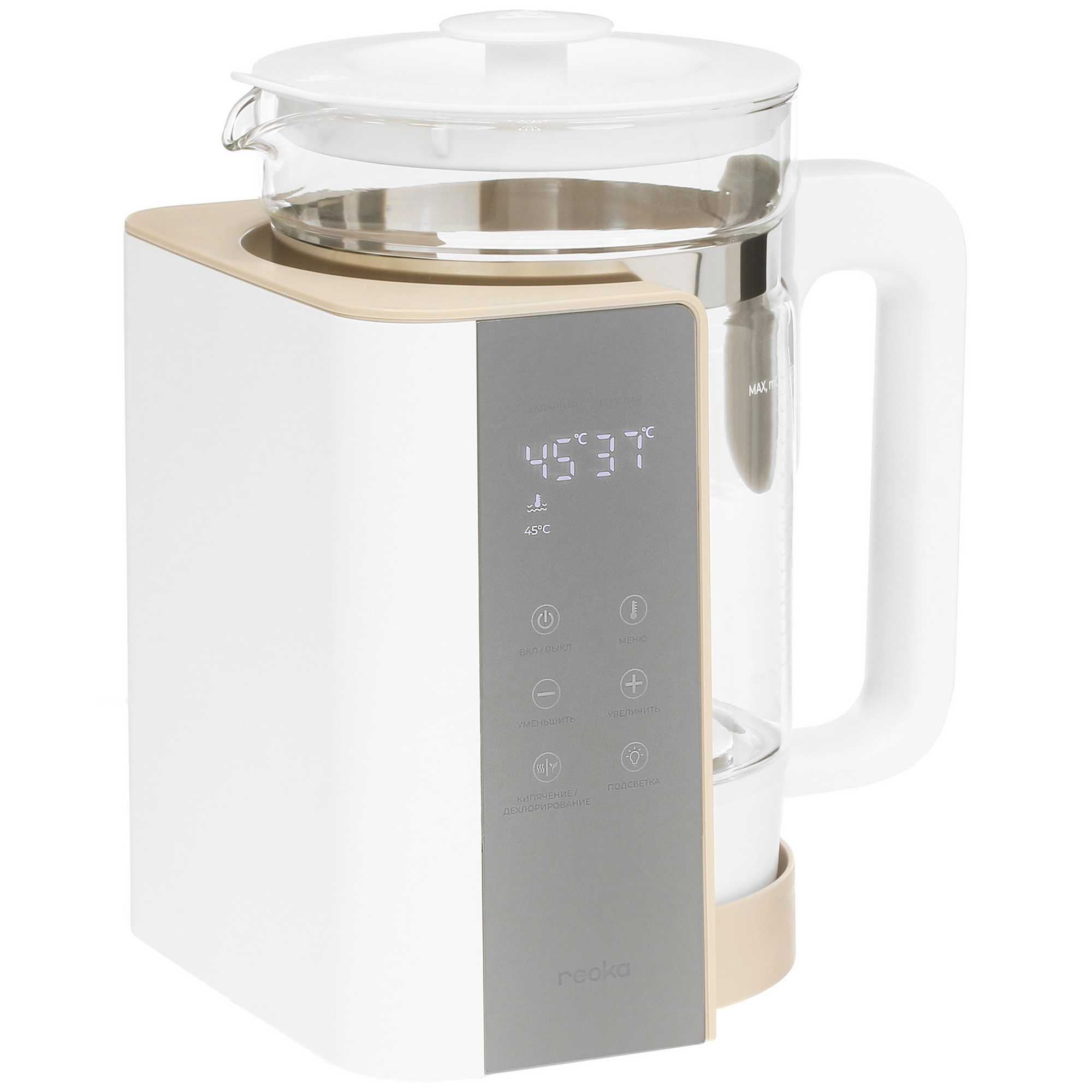 9977413 Электрочайник Reoka RKEK-06TSG белый STDN-0109689 - Вид №2