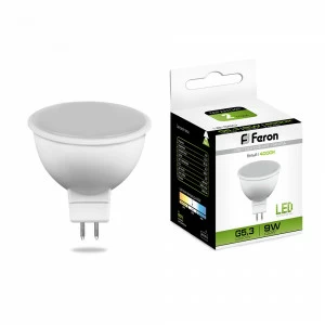 Лампа светодиодная Feron MR16 G5.3 9W 4000K LB-560 25840 FERON  00-3956605 Матовый