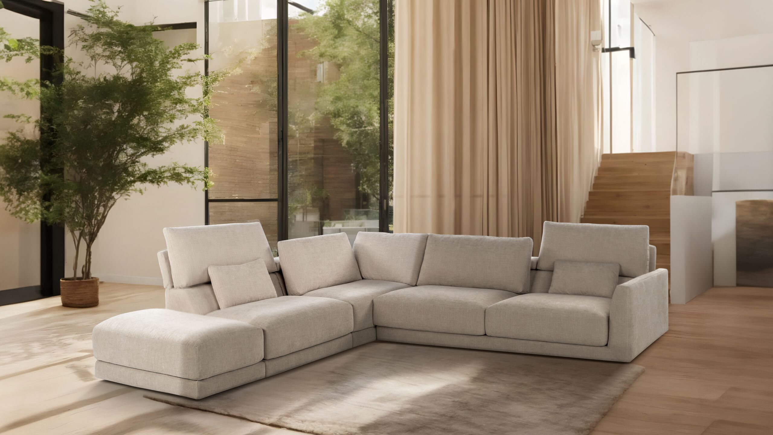 Угловой съемный диван из ткани Calia Italia Superior ARCH-00107825 - Вид №9