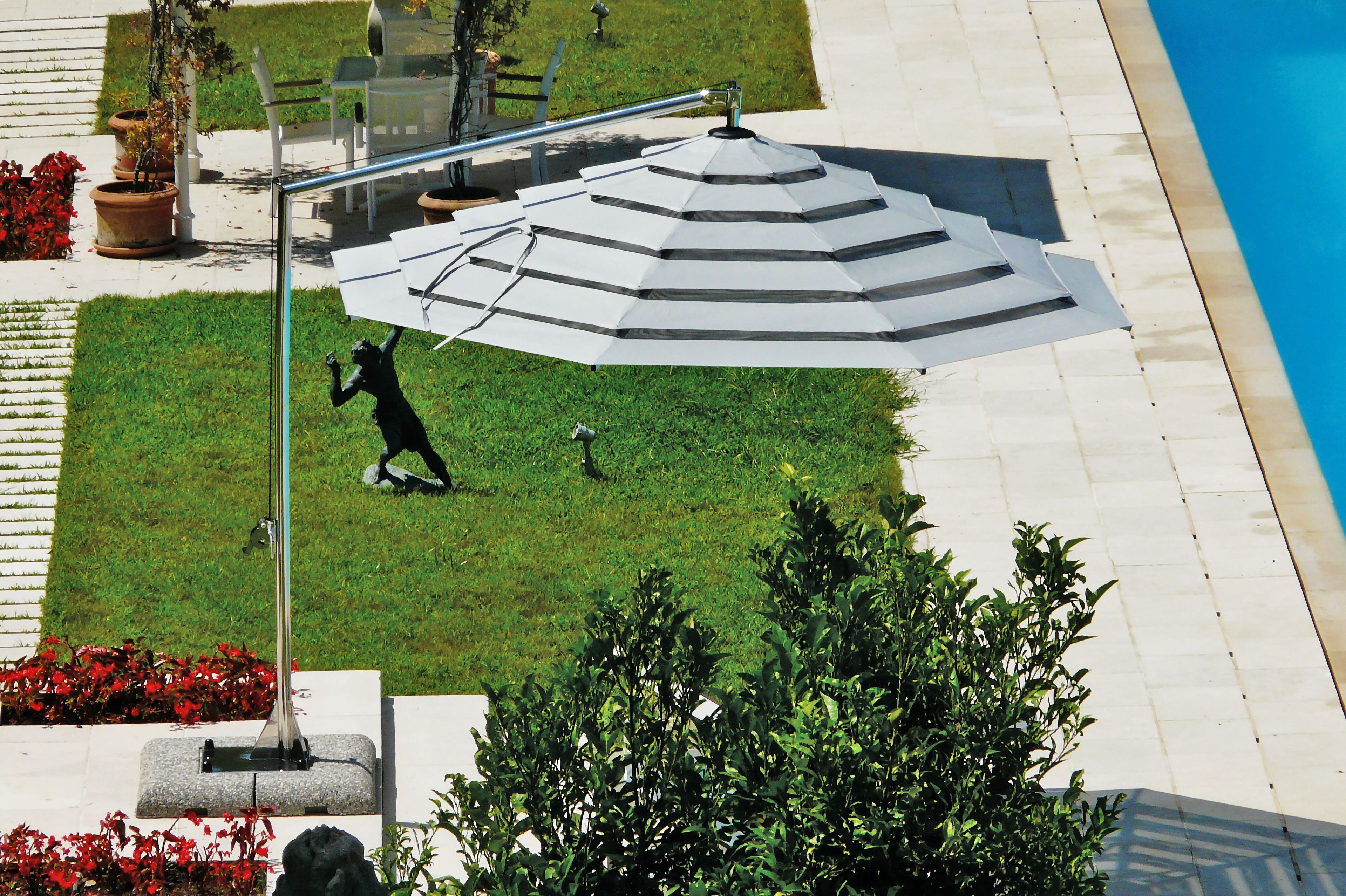 Поворотный зонтик из нержавеющей стали с боковым полюсом Gardenart GIRASOLE EVOLUTION ARCH-00035927 - Вид №3