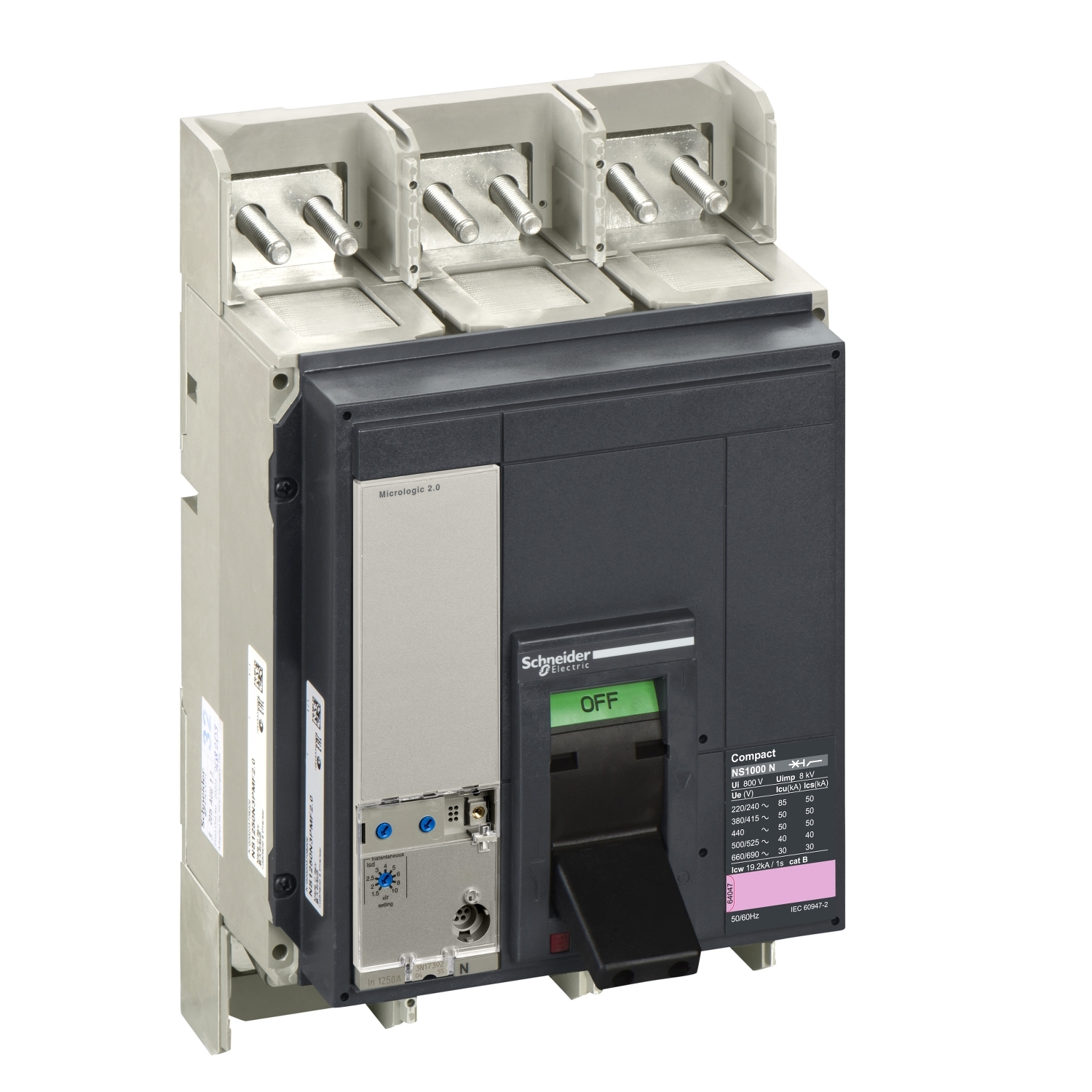 34428 Силовой автомат NS 1000, Micrologic 5.0 E, 50кА, 3P, 800А Schneider Electric Compact 