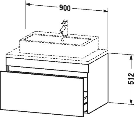 DS531307979 DuraStyle Тумбочка для консоли Орех натуральный, декор Duravit - Вид №1