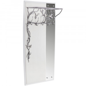 15011 Вешалка настенная Терра (с зеркалом) Айс Античное Серебро BOGACHO