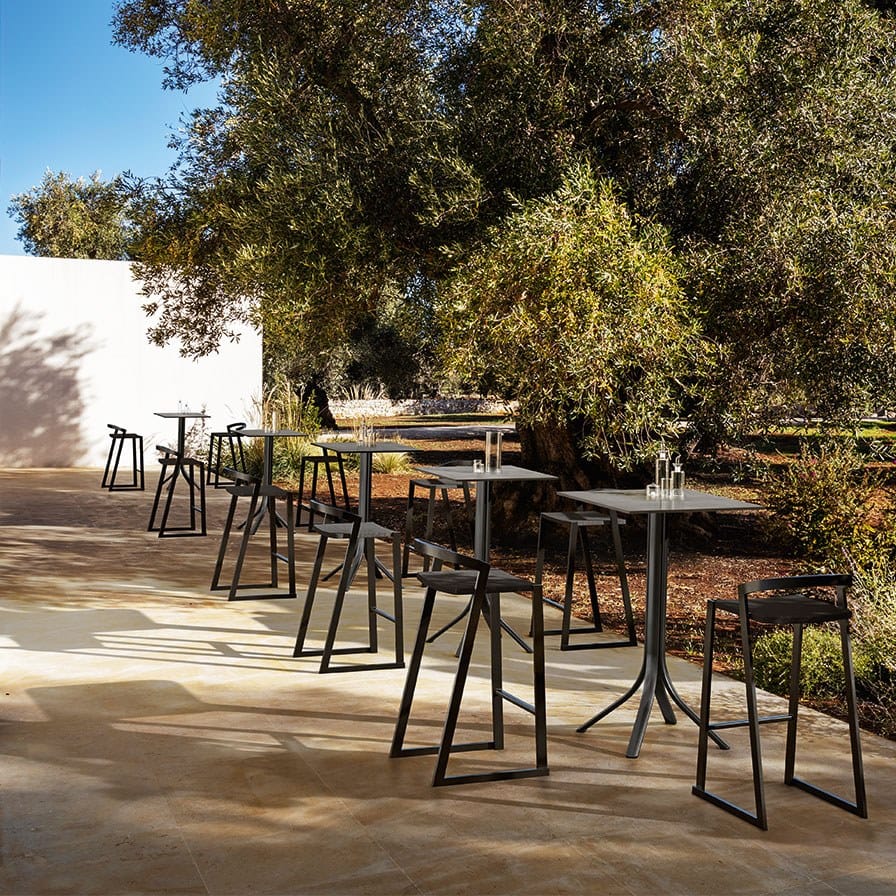 Высокий садовый стол с алюминиевым основанием и верхней частью HPL MY YOUR Push ARCH-00077011 - Вид №2