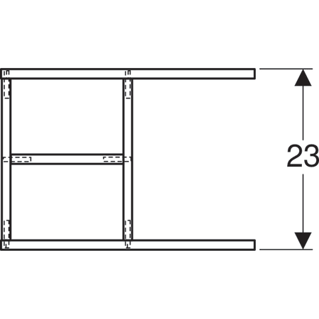 501000000 Перегородка для выдвижного ящика Geberit H-образная, для верхнего выдвижного ящика Geberit  - Вид №2