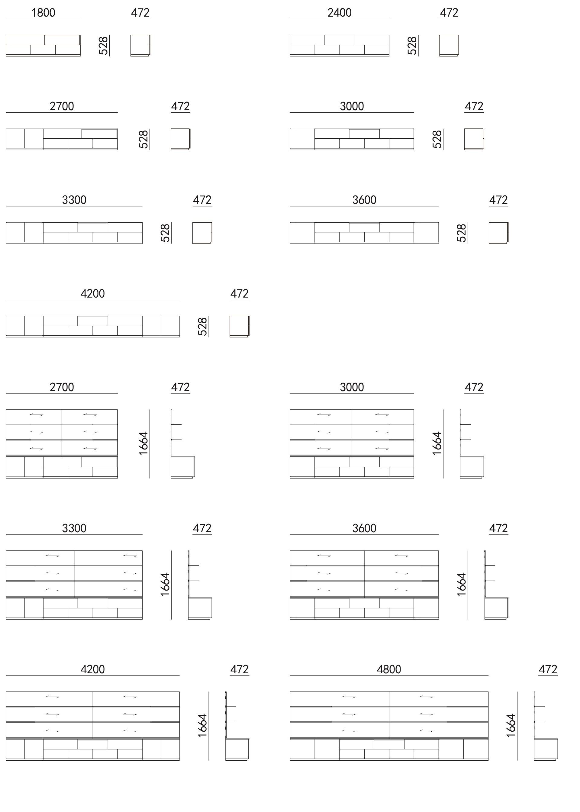 Секционный ТВ-шкаф с книжным шкафом HC28 maison Rhythm ARCH-00056291 - Вид №2
