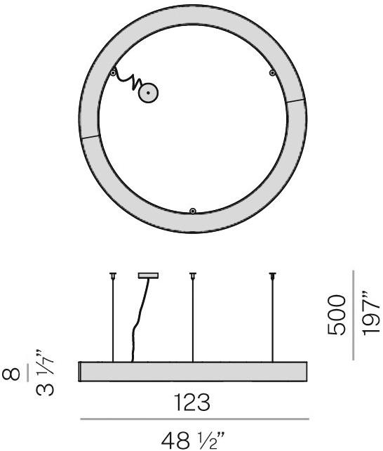 PANZERI Светодиодный подвесной светильник из алюминия Silver ring sun-id-1399740 - Вид №9