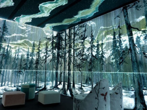 Световая декоративная панель из ткани с оптическим волокном