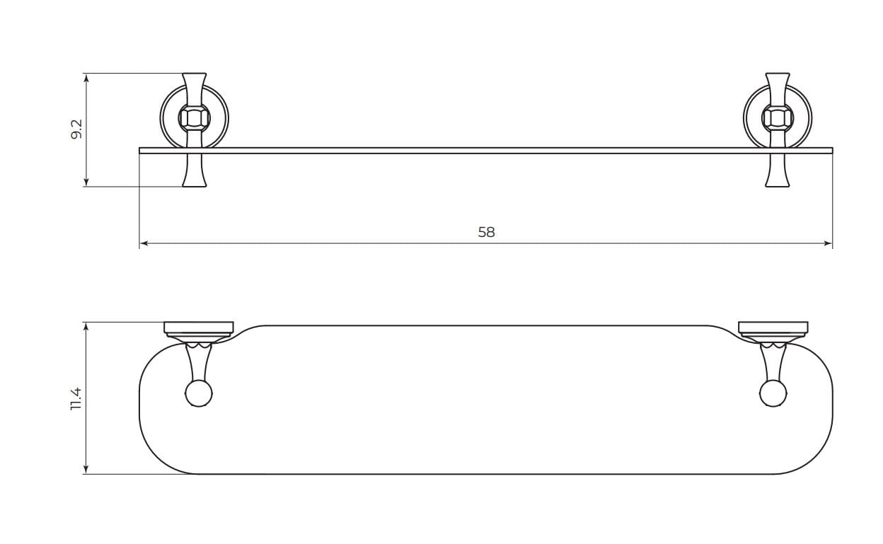 Хрустальная полка для ванной Gaia Mobili Complements ARCH-00082614 - Вид №1