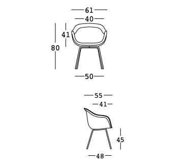 Полиэтиленовый садовый стул с подлокотниками PLUST Fade ARCH-00082663 - Вид №11
