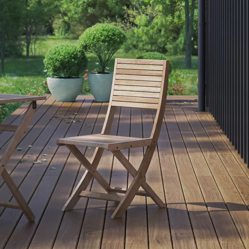 BEGINIA Betta - Складной стул из акации для террасы и сада 89396781 STLM-1565571