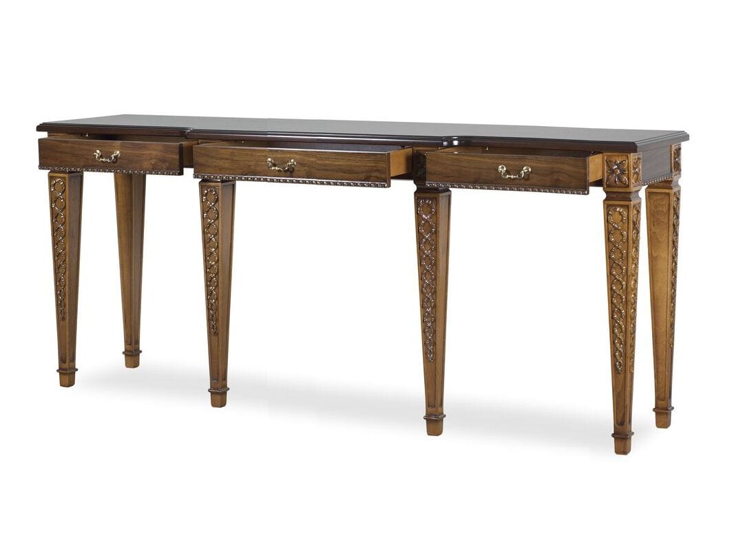 Деревянная прямоугольная консоль с ящиками Hurtado Traditional ARCH-00100200