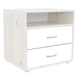 Комод Flexa Classiс storage с 2 выдвижными ящиками и 1 полкой, белый/белый искусственно состаренный