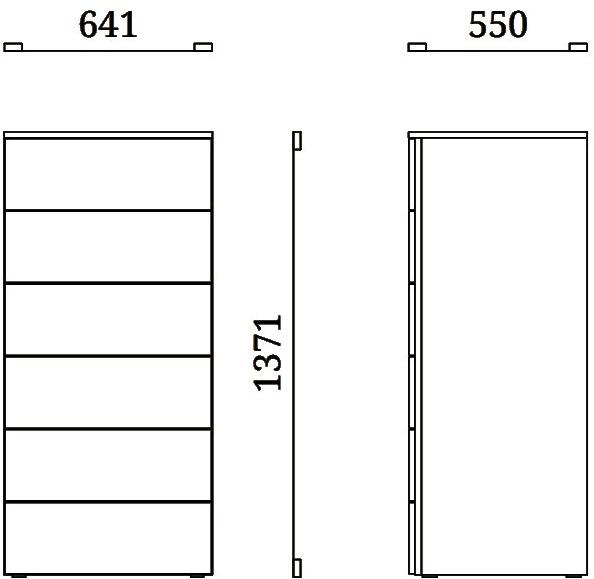 Febal Casa Комод из меламина со встроенными ручками Keith sun-id-1373449 - Вид №3