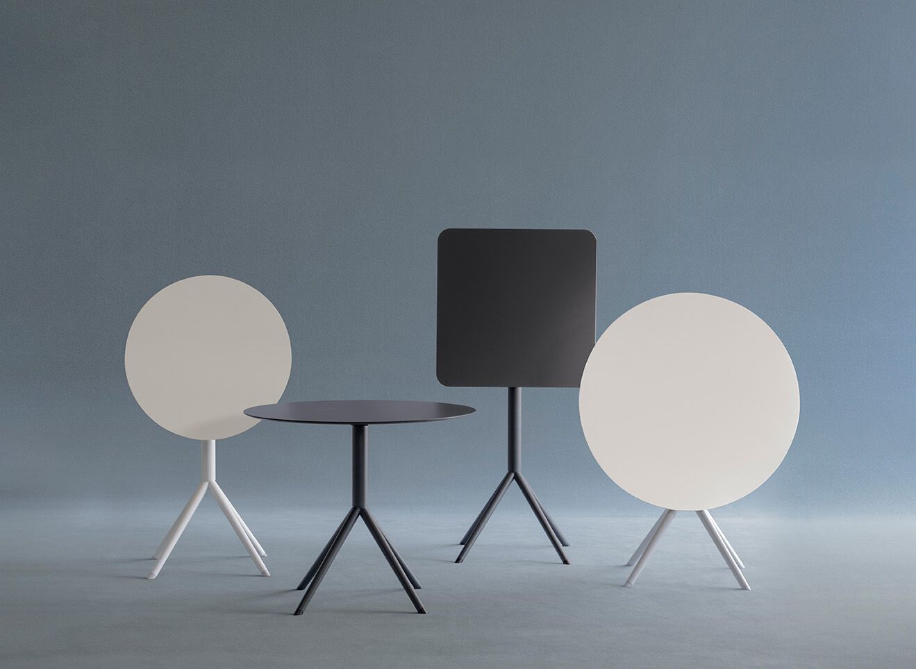 Высокий квадратный стол с откидным верхом из HPL Potocco OTX ARCH-00033954 - Вид №3