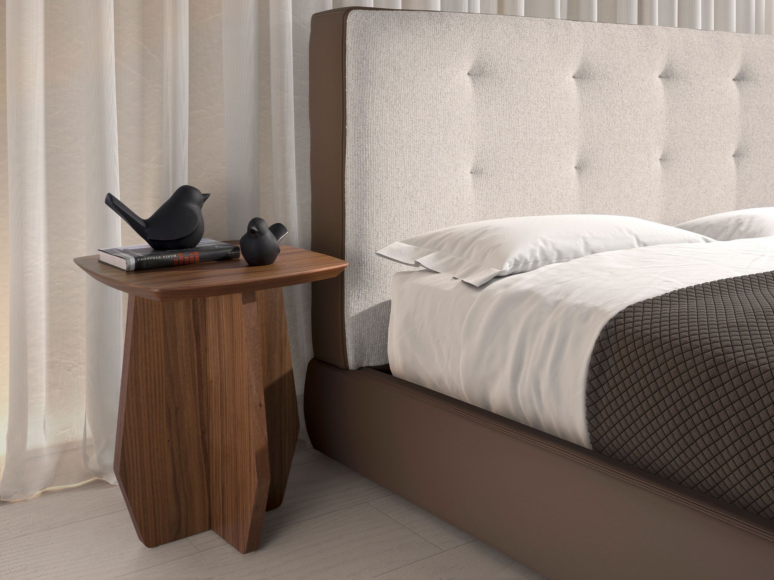 Квадратный журнальный столик из грецкого ореха Angel Cerda Nature Life ARCH-00123524 - Вид №5