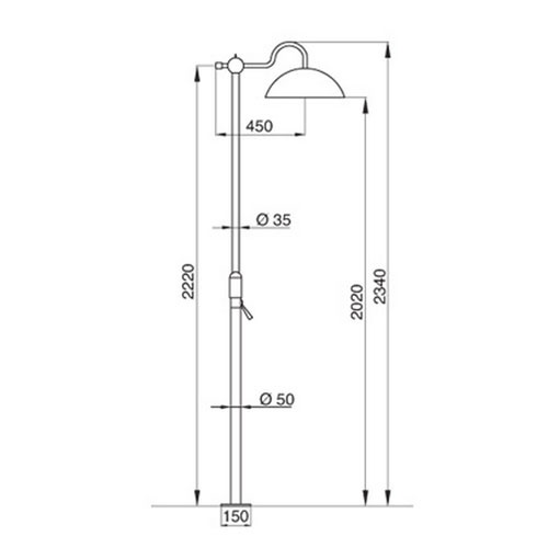 Душевой гарнитур MIGLIORE Oxford ML.OXF-6370.RA с верхним душем, напольный, медь ML.OXF-6370.bi.ra - Вид №1