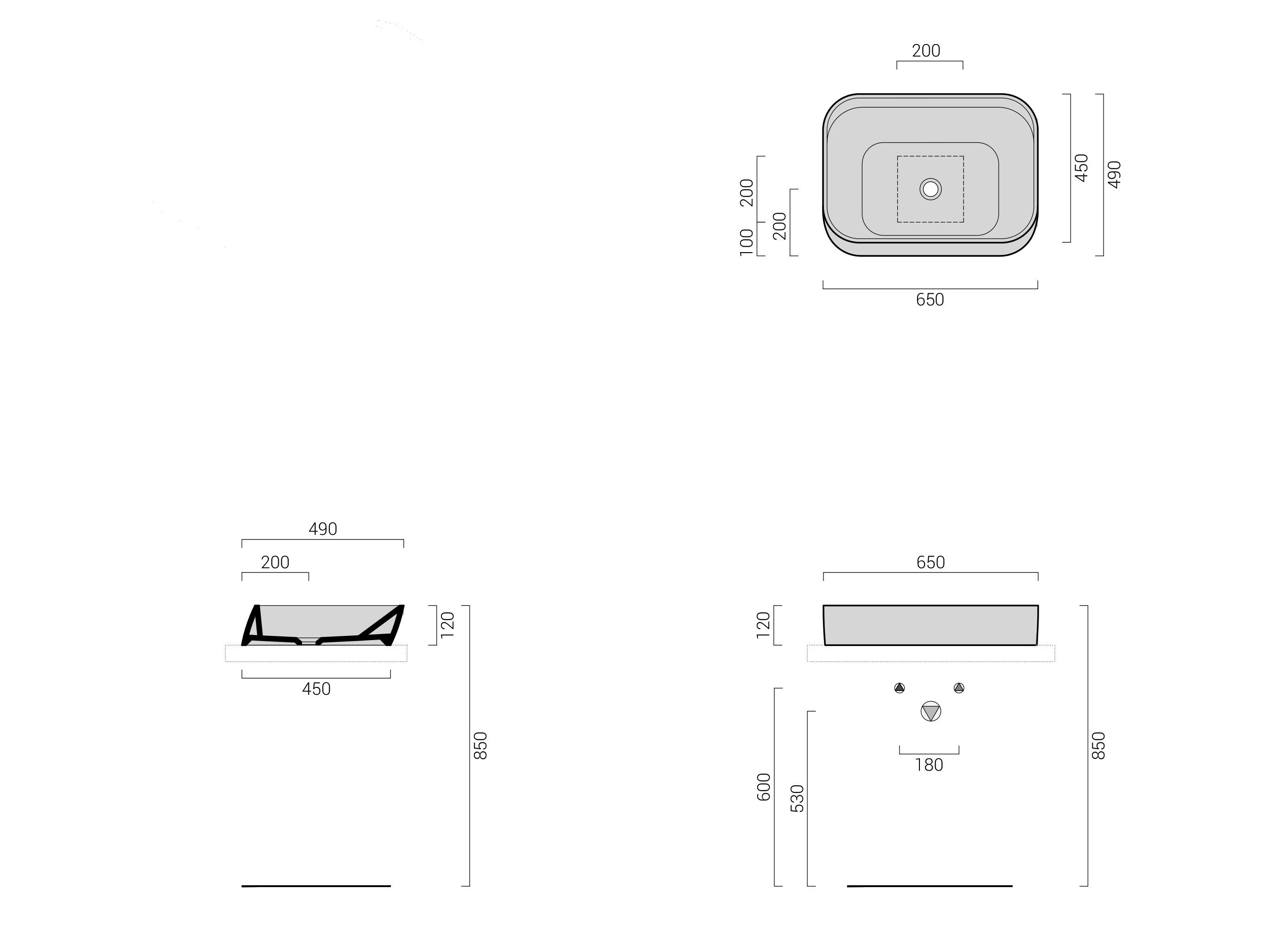Прямоугольная столешница Domus Falerii F-50 ARCH-00056333 - Вид №2