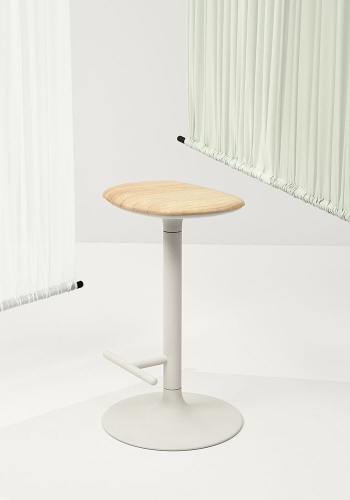 Высокий стул из стали и дерева с подставкой для ног Infiniti Flink ARCH-00085465 - Вид №6