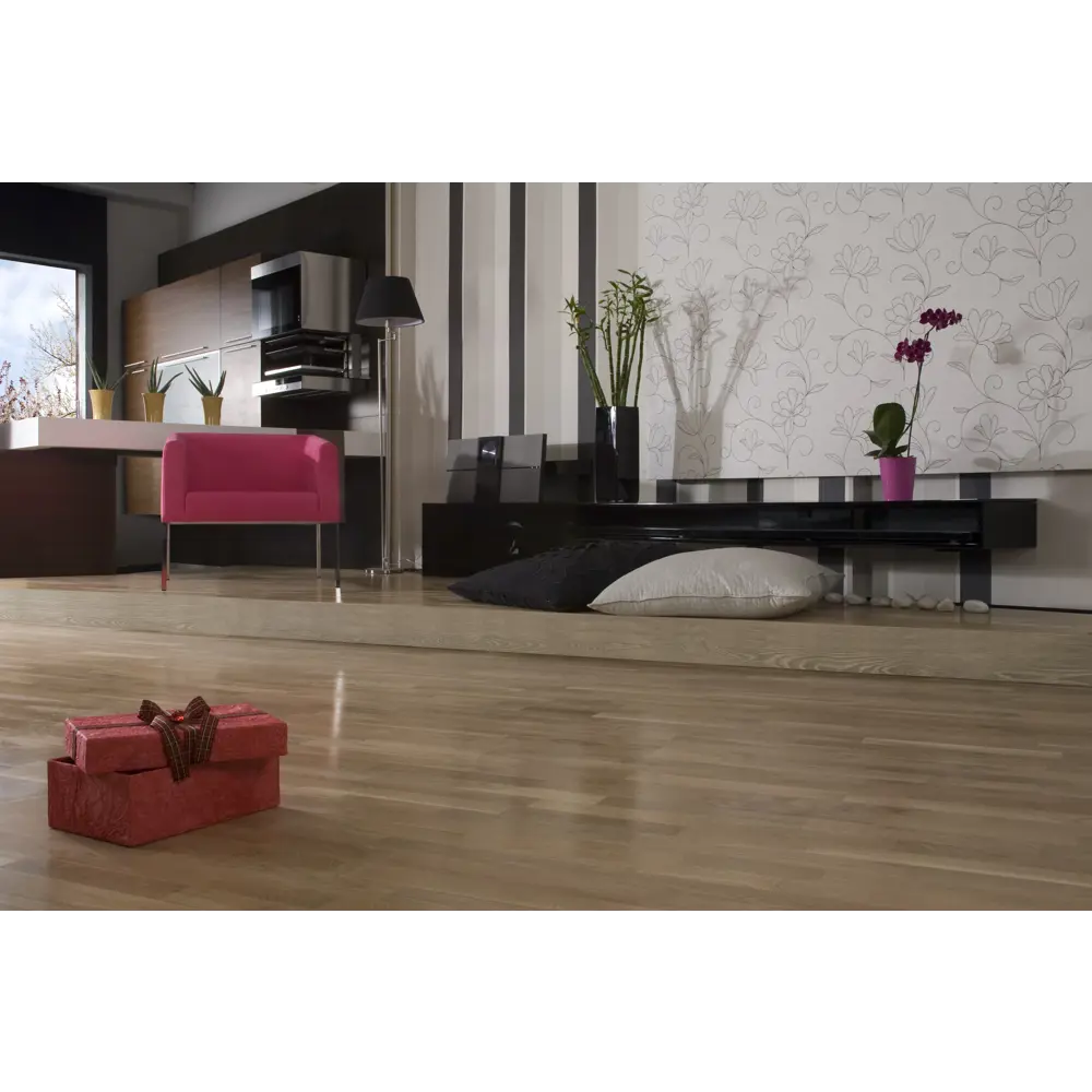 Паркетная доска трёхполосная «Дуб нордик» лак 1,752 м² INGENIO STLM-2027413 - Вид №5