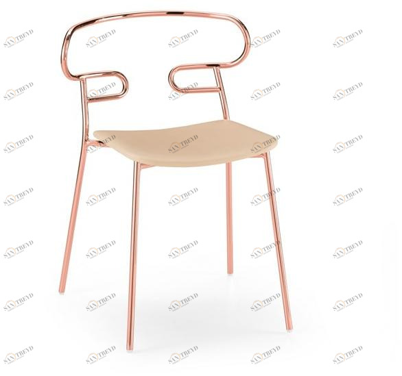 TrabA' Штабелируемый стул из ткани Genoa 0047-met-im