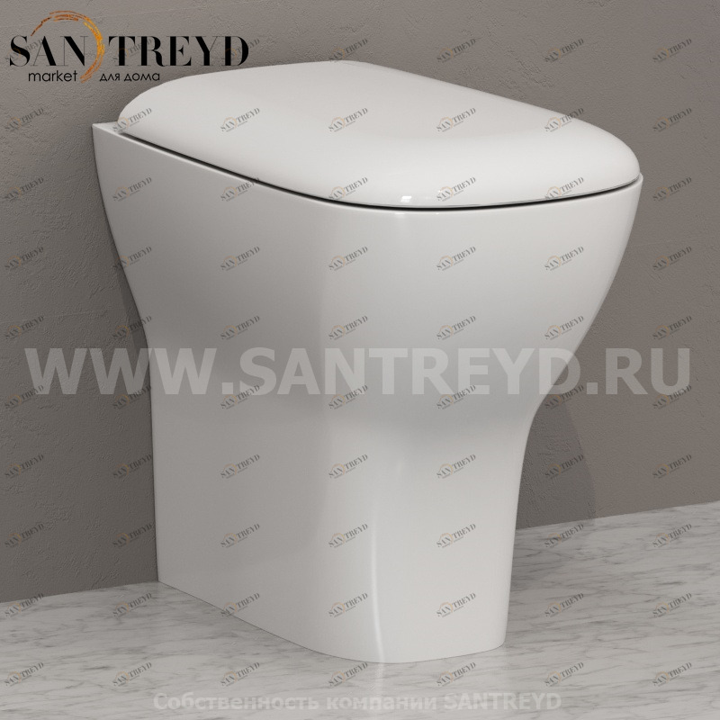 GEA01BI Приставной унитаз напольный Белый Ceramica Globo ARGENTO Италия