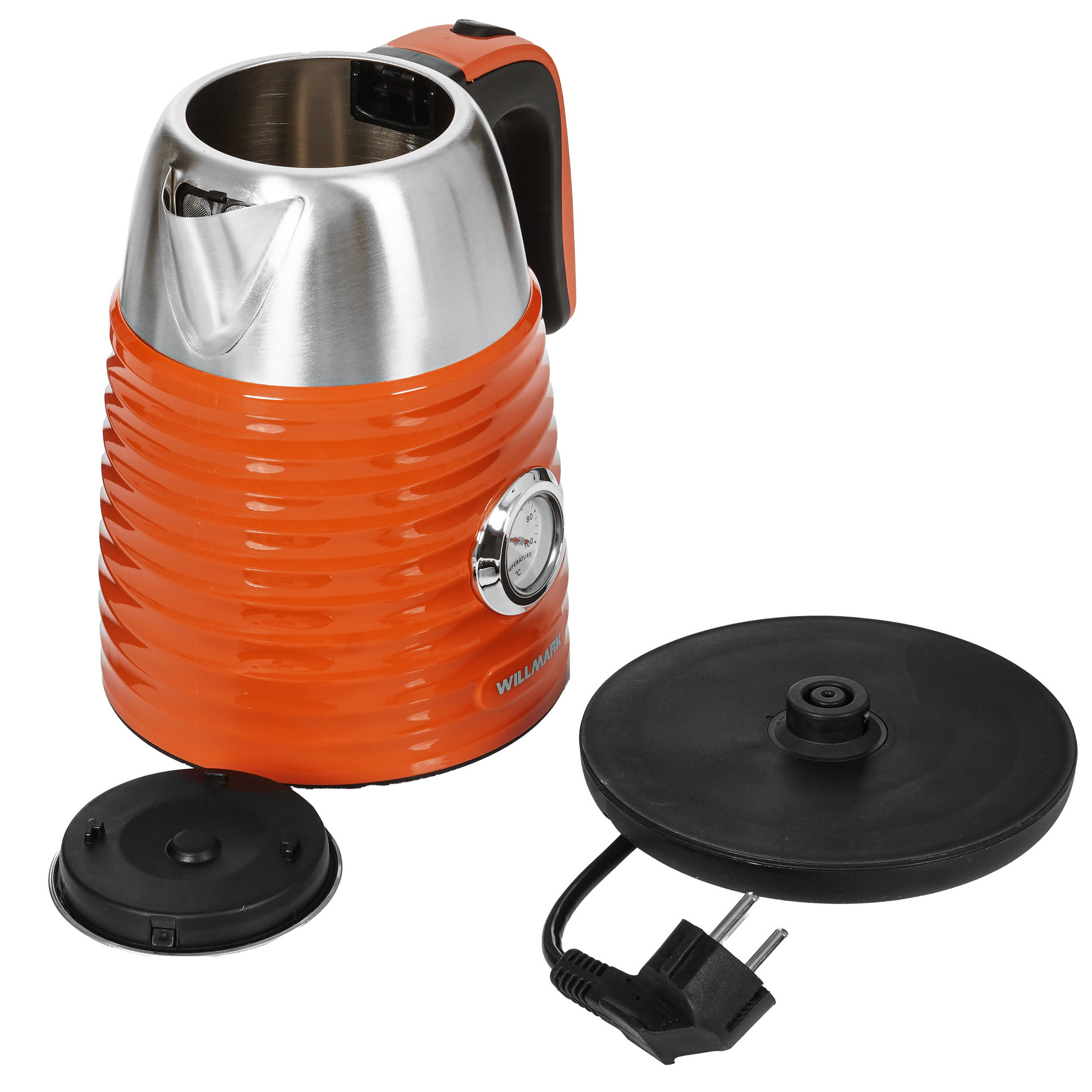 9908677 Электрочайник WILLMARK WEK-1738PST оранжевый STDN-0061904 - Вид №3