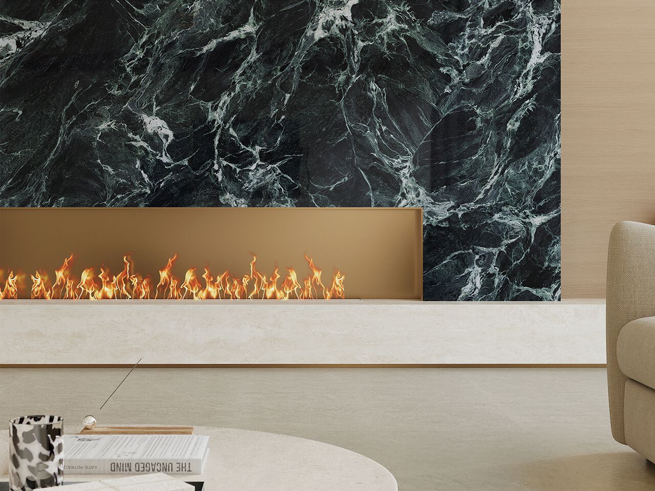 Мраморный пол / покрытие GANI MARBLE TILES VERDE ALPI PREMIUM ARCH-00094866 - Вид №1