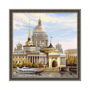 1283 Набор для вышивания Санкт-Петербург. Адмиралтейская набережная 40 х 40 см RIOLIS Сотвори Сама