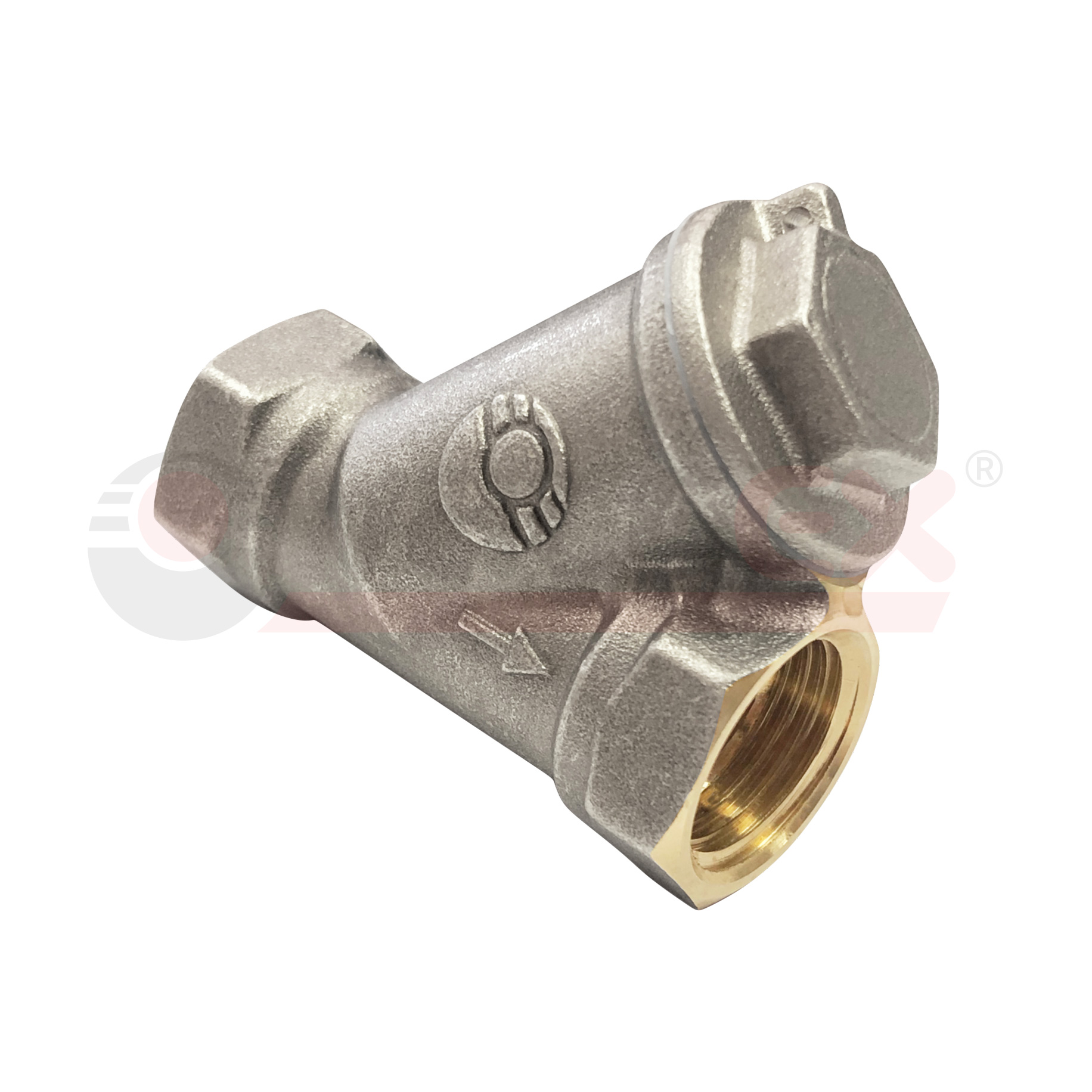 VF.192.LN0.012 Valfex Фильтр сетчатый угловой (с никелевым покрытием) (внутр.-внутр.)  1/2" 