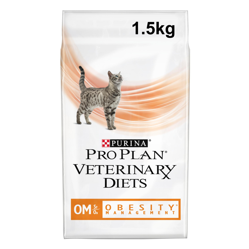 ПР0033159 Корм для кошек Veterinary Diets OM St/Ox для снижения избыточной массы тела, сух. 1,5кг Pro Plan 