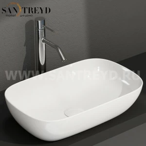 B6R60BI Накладная раковина на столешницу  прямоугольная Ceramica Globo T-EDGE