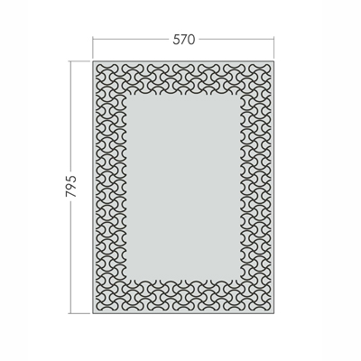 Зеркало прямоугольное с белым принтом "Колди-2" GRAUM ДИЗАЙНЕРСКИЕ 304135 Зеркальный  - Вид №2