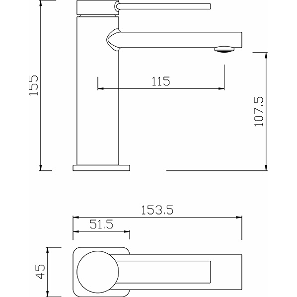 25-04L FENIX white  Смеситель для умывальника белая ручка ARGO kran 2504lfenixwhite - Вид №1