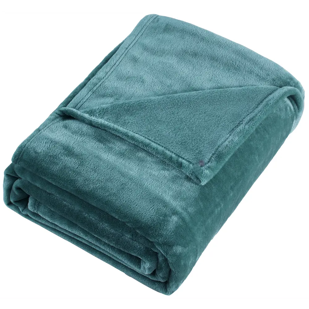 Плед Inspire Flandria 200x220 см микрофибра цвет бирюзовый Emerald 1 89025374 STLM-2188219