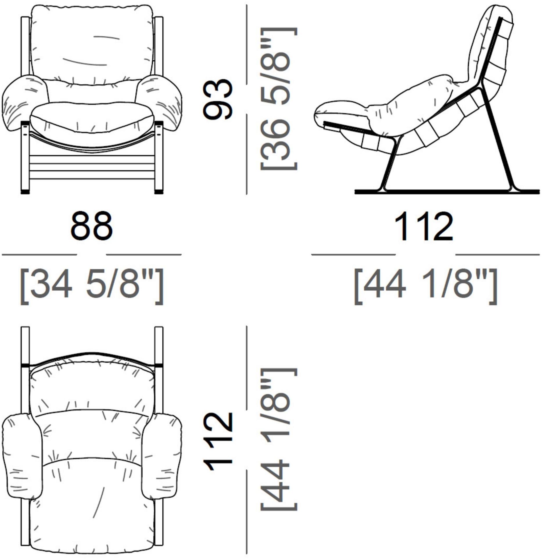 Arketipo Санное кресло из ткани sun-id-1438830 - Вид №3