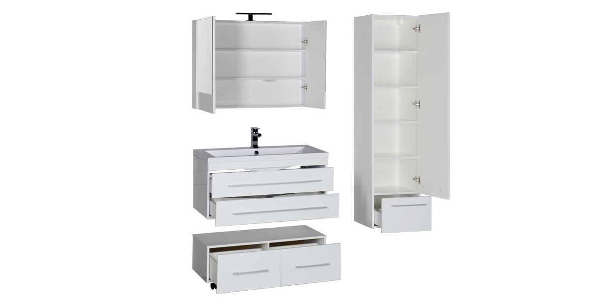 Комплект мебели Aquanet Нота 90 белый (камерино) 00165374 - Вид №2