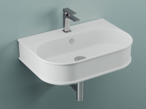 Керамическая овальная подвесная раковина