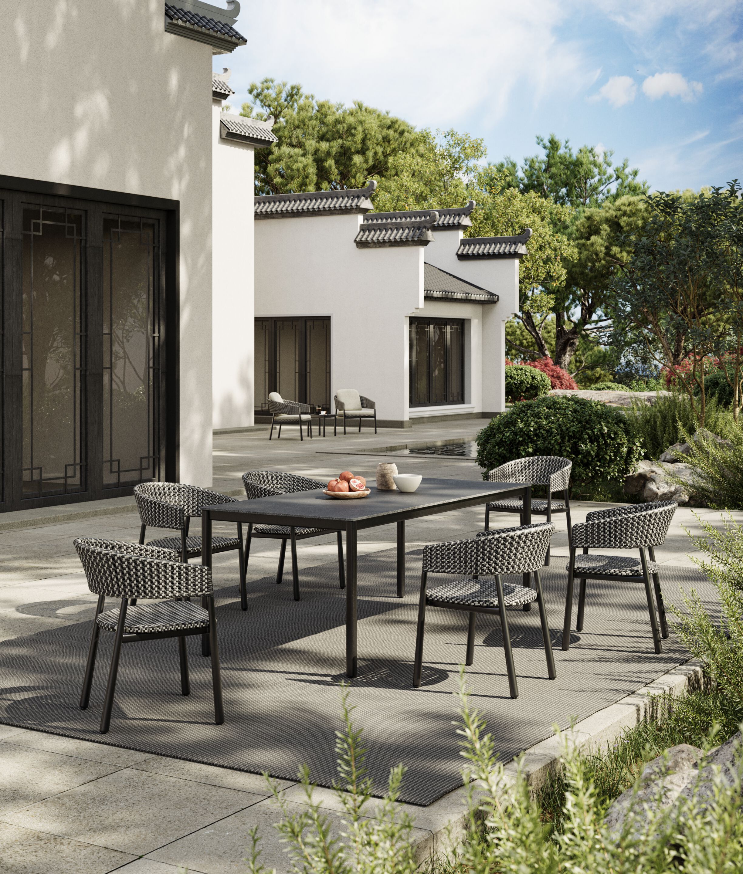 Круглый веревочный садовый столик VINEKO Hipo ARCH-00052766 - Вид №3