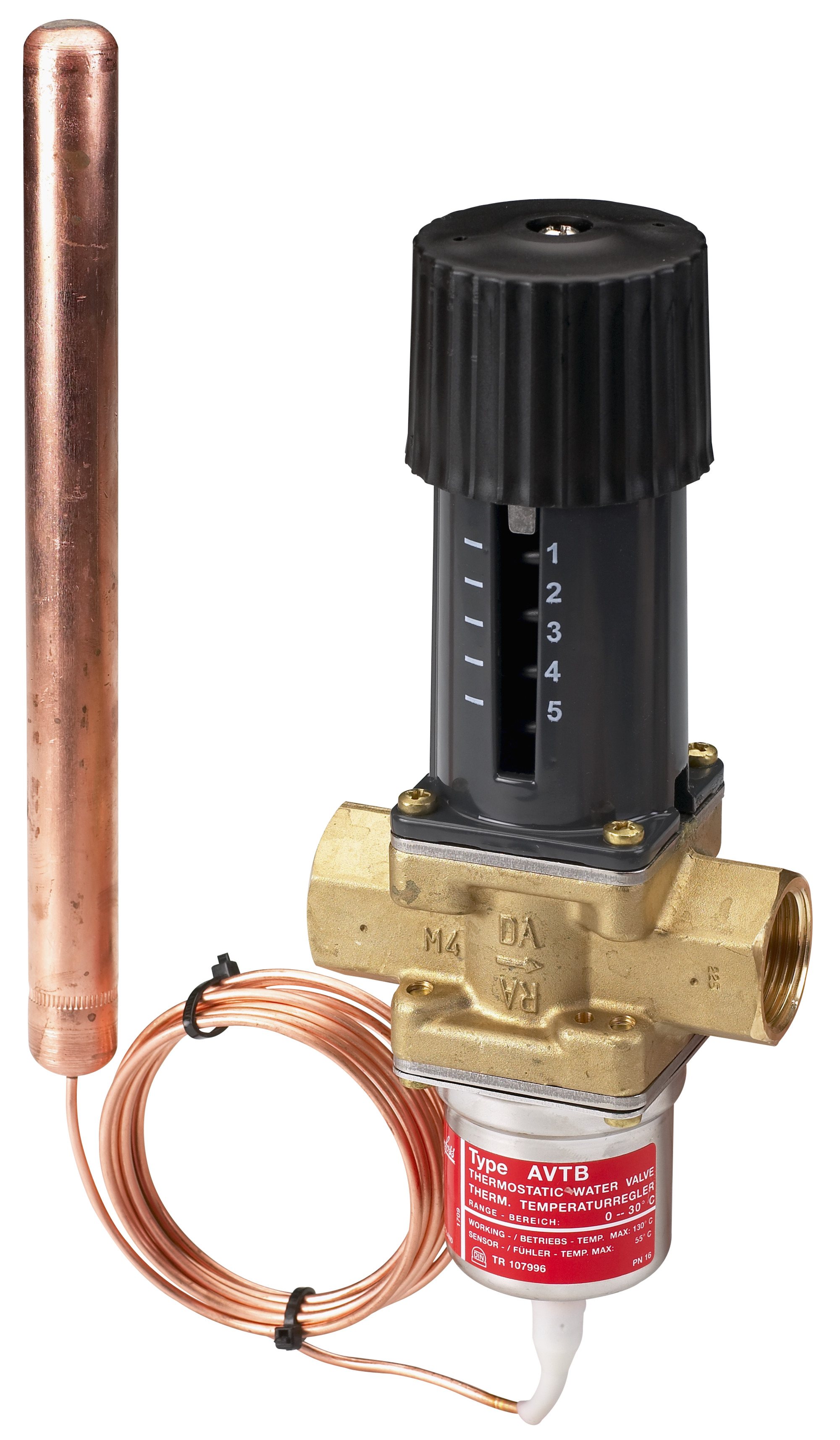 Danfoss Регулятор температуры AVTB AVTB PN16 20/3,4/30-100/2,3M/н.р. 003N5142  - Вид №10